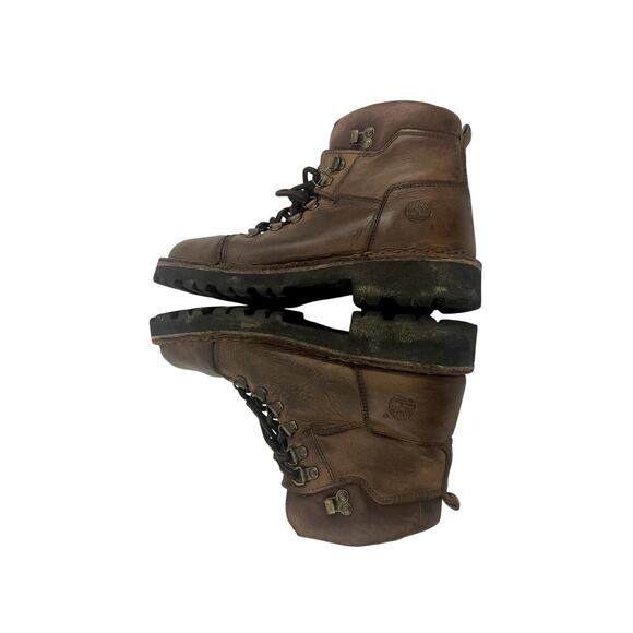Timberland Men\'s Ankle Boots Size 7.5 Brown Leather Shoe -Lace
